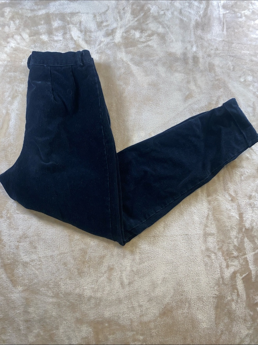 Vintage Ann Taylor Straight-Leg Corduroy Pants in Black